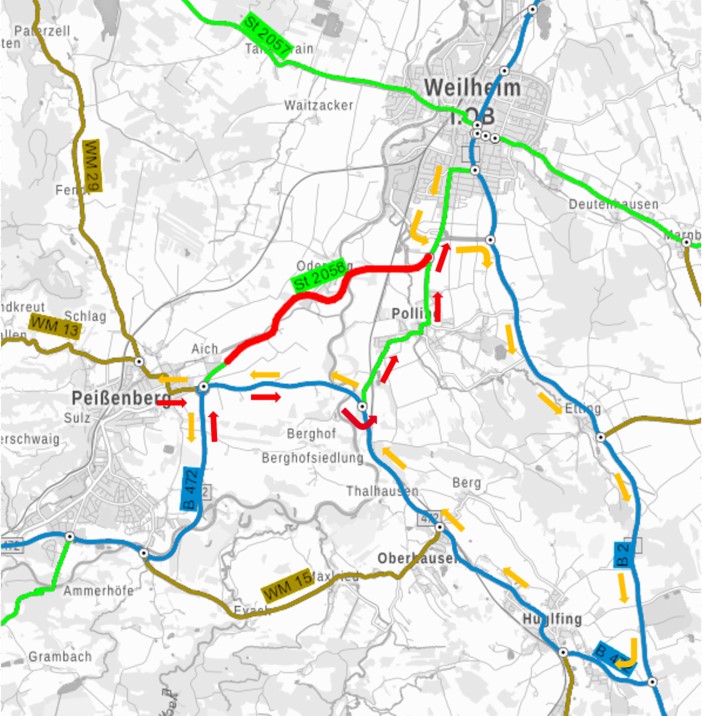 Staatsstraße St 2058: Erneuerung Der Fahrbahn Zwischen Peißenberg Und ...